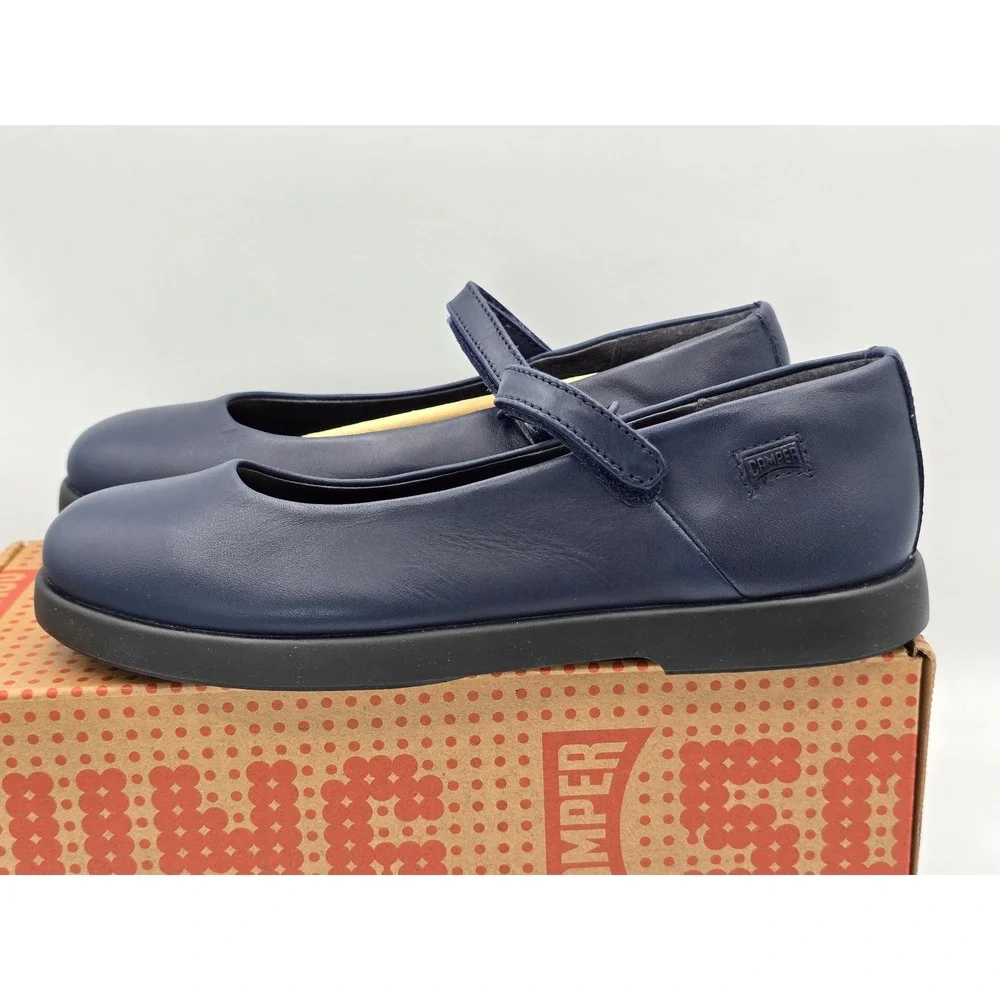 Camper Duet Kids Mary Jane Kids Size 3.5 Blue Leather K800549-007 - New